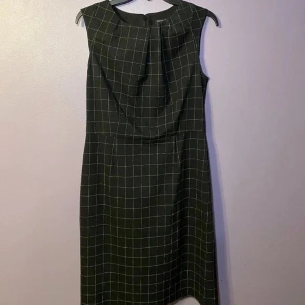 Banana Republic Black Windowpane Shift Dress